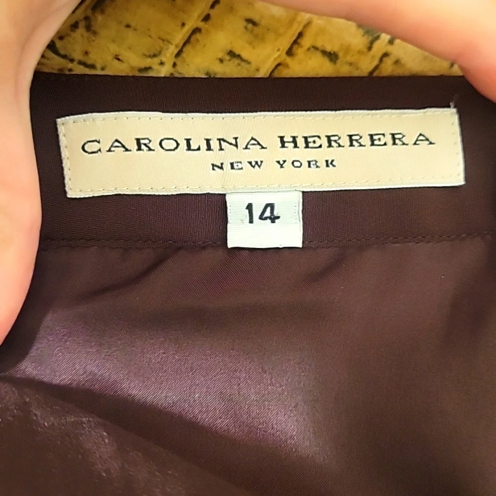 Carolina Herrera Brown Dress Pants Size 14 - Picture 4 of 4